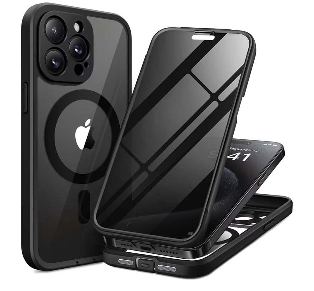 Magnetic Full Body Case with Privacy Screen Protector and Camera Protection for